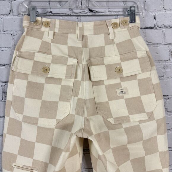 P&Co 304 Service Fatigue Pants Stone Checkerboard Womens Size UK 8/US 4 Short - Picture 7 of 15